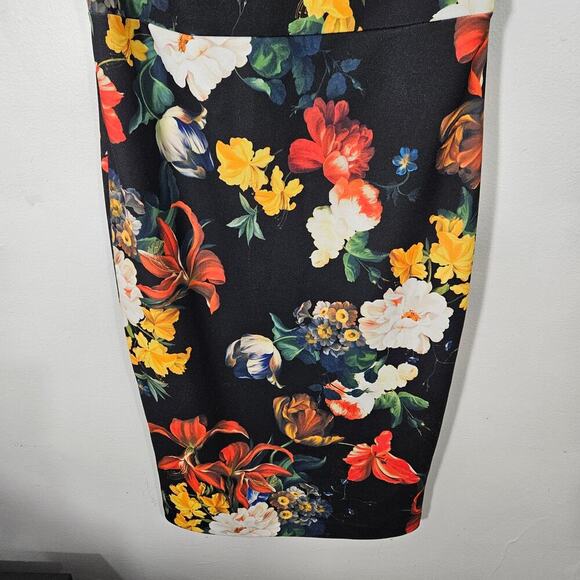 New York & Company Floral Knee-Length Bodycon Sleeveless Dress Size Small - Picture 5 of 10